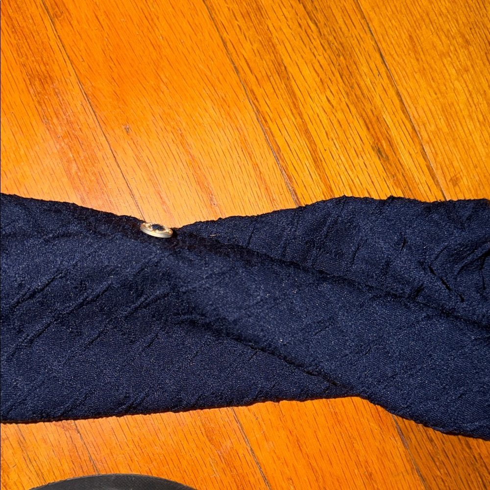 Navy Blue Button-Up Shirt Kim Rogers Large - Picture 5 of 5